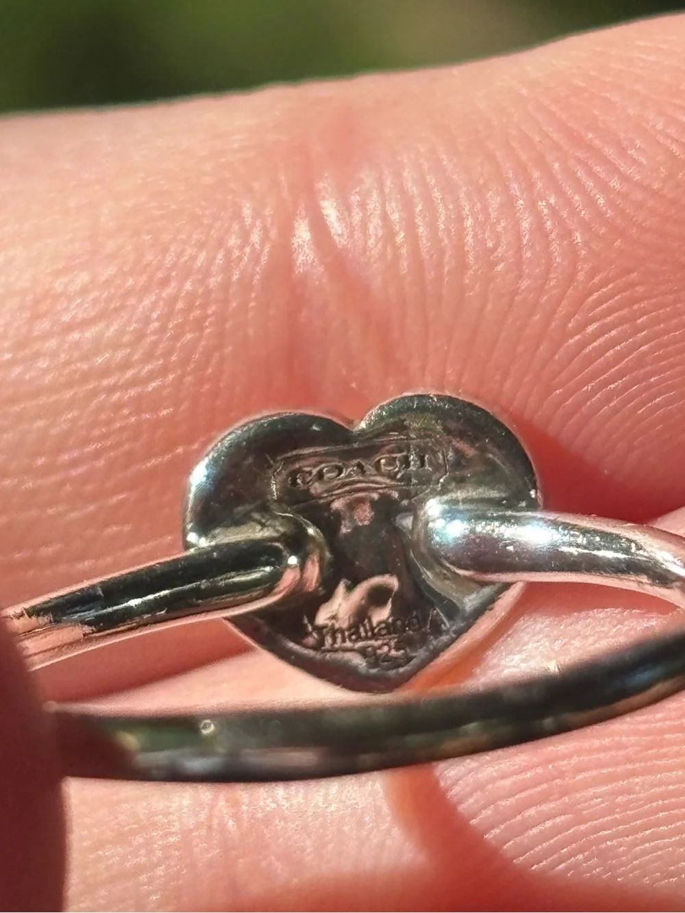 COACH Authentic Sterling Silver 925 Puffy Heart Ring Size 6 Charm Band Vintage